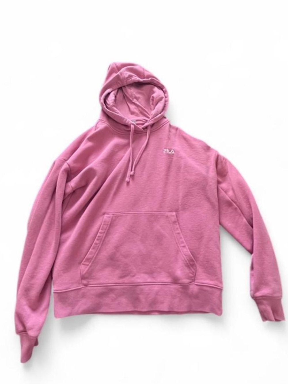 Fila Rose Pink Hooded Pullover Sweatshirt